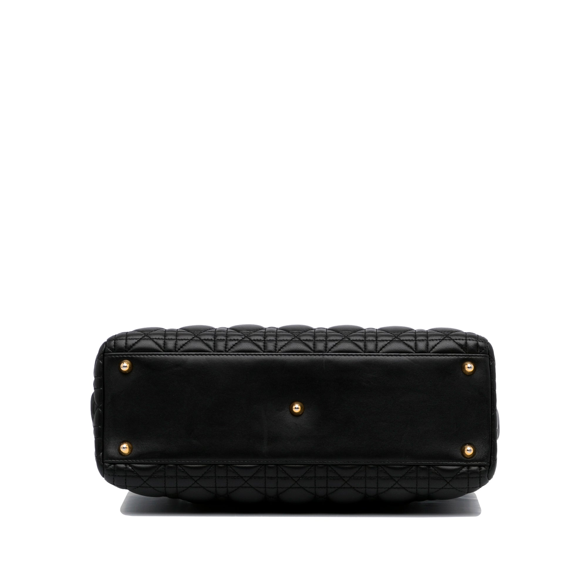 Dior Lady Dior Large Black Cannage Quilted Leather