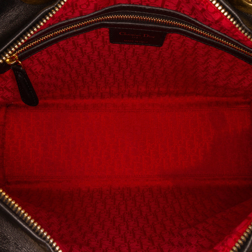 Dior Lady Dior Large Black Cannage Quilted Leather
