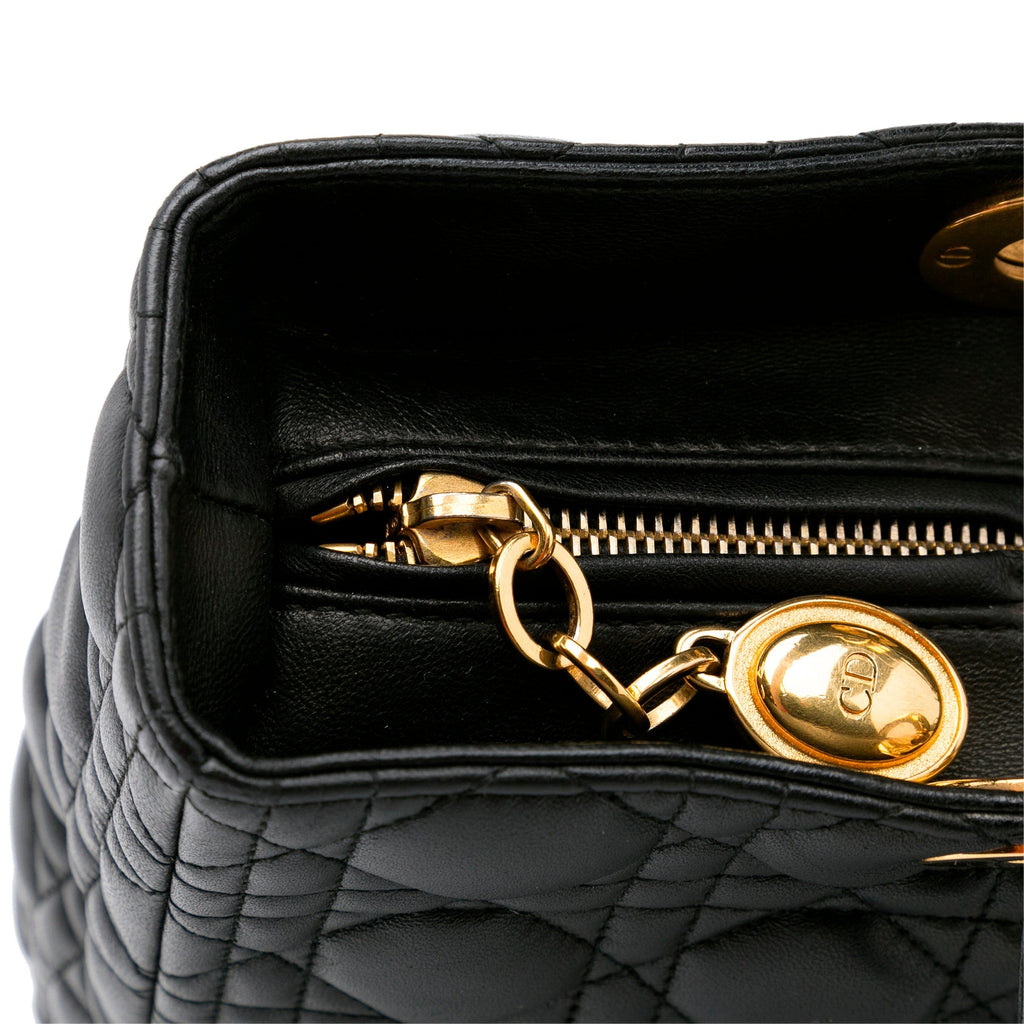 Dior Lady Dior Large Black Cannage Quilted Leather