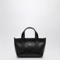 Off-White Black Leather Handbag With Logo Women
