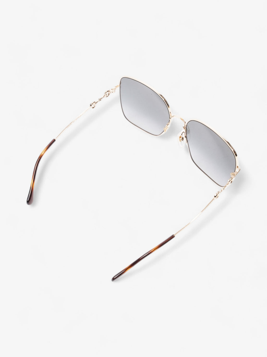 Gucci Square Framed Sunglasses Gold Acetate 140mm