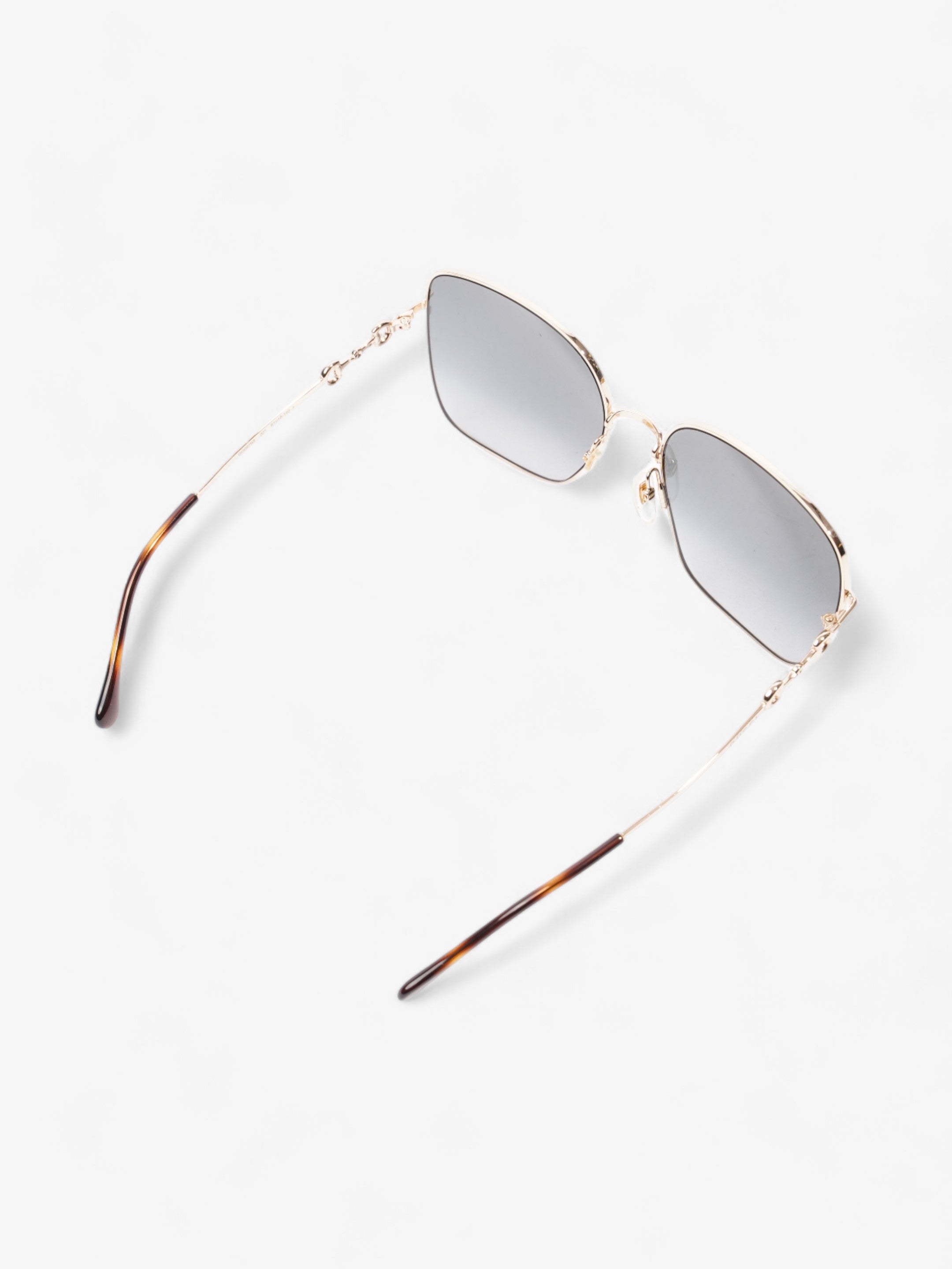 Gucci Square Framed Sunglasses Gold Acetate 140mm
