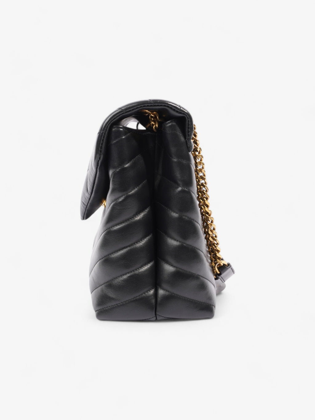Saint Laurent Lou Lou Black Calfskin Leather Medium