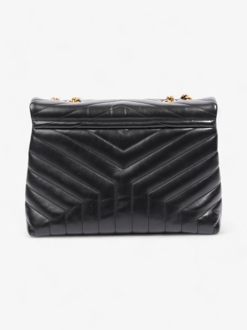 Saint Laurent Lou Lou Black Calfskin Leather Medium