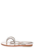 Opening Ceremony Silver Leather Thong Sandals SZ 36