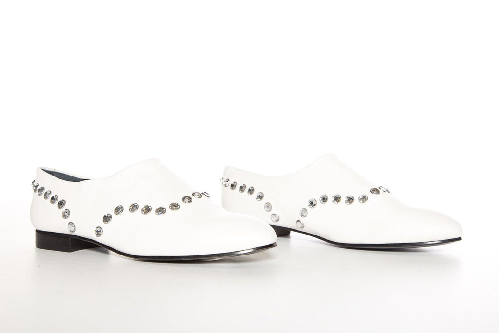Opening Ceremony White Leather Slip-On Oxford SZ 39