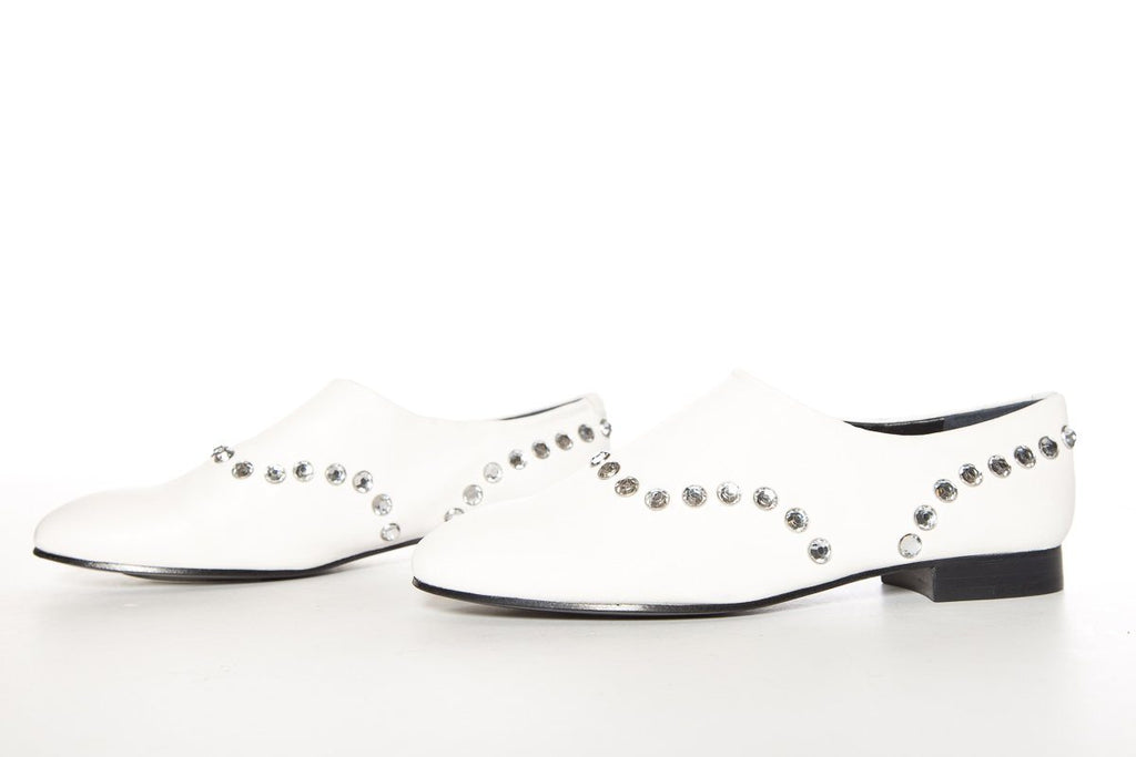 Opening Ceremony White Leather Slip-On Oxford SZ 39