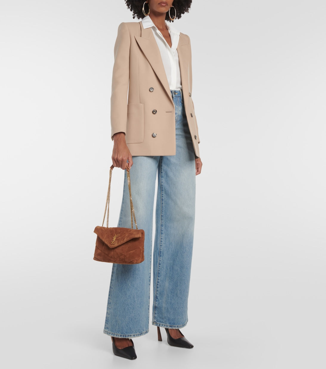 Saint Laurent Women Oy Puffer Leather Shoulder Bag
