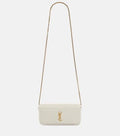 Saint Laurent Women Gaby Leather Chain Phone Holder
