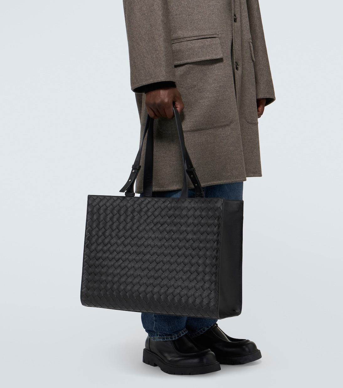 Bottega Veneta Women Cargo Intrecciato Leather Tote Bag