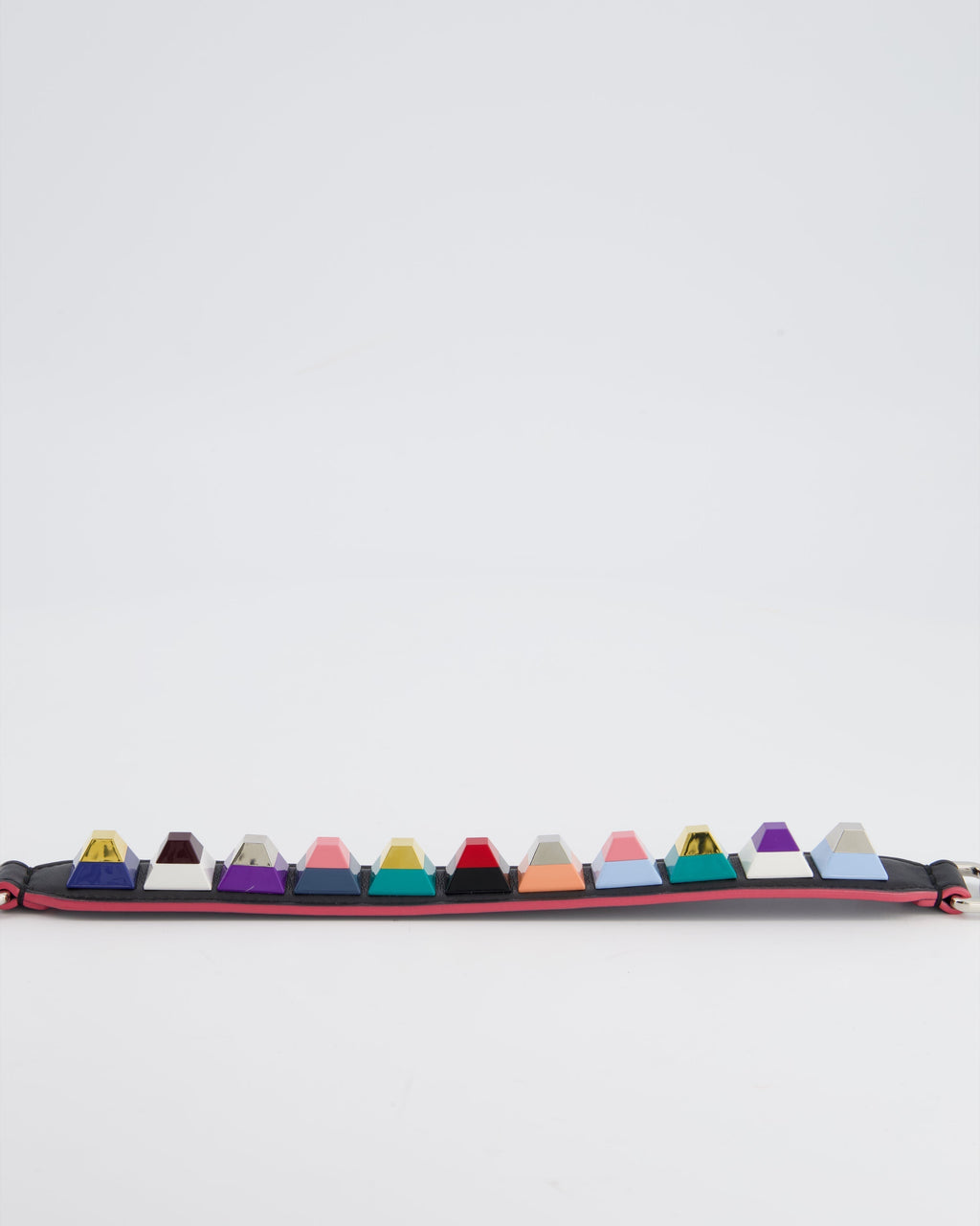 Fendi Multi-Colour Short Bag Strap with Spike Detail