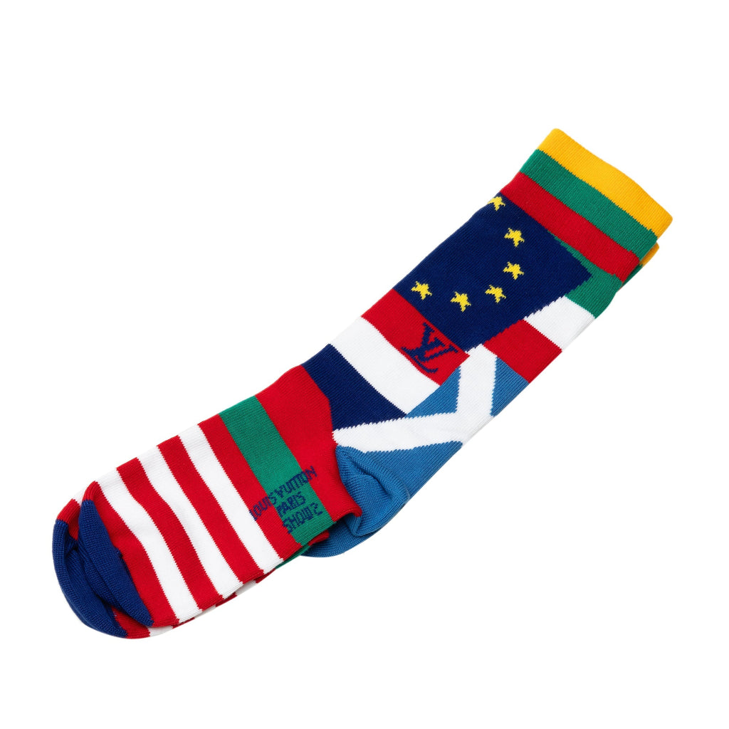Multi Louis Vuitton Virgil Abloh LV Archives Set of Socks