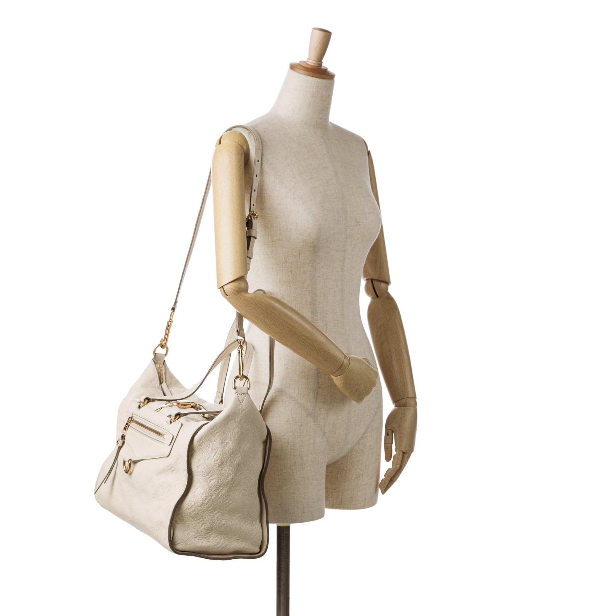 White Louis Vuitton Monogram Empreinte Lumineuse PM Satchel