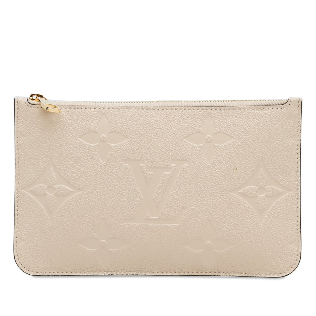 Brown Louis Vuitton Monogram Empreinte Neverfull Pouch