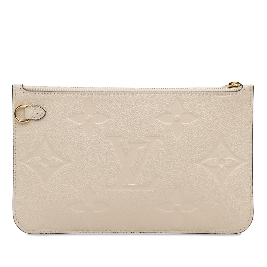 Brown Louis Vuitton Monogram Empreinte Neverfull Pouch