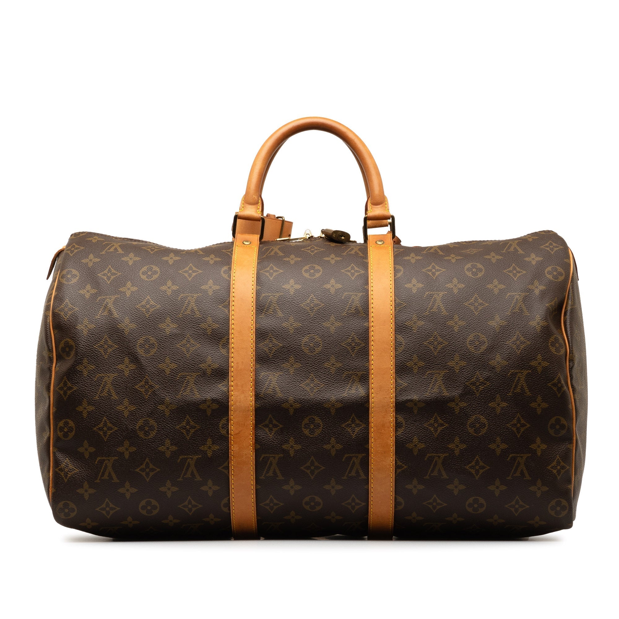 Brown Louis Vuitton Monogram Keepall 50 Travel Bag