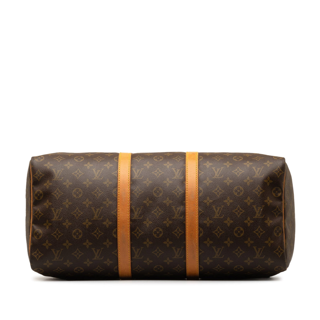 Brown Louis Vuitton Monogram Keepall 50 Travel Bag