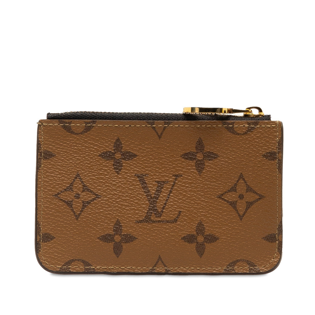 Brown Louis Vuitton Monogram Reverse Romy Card Holder