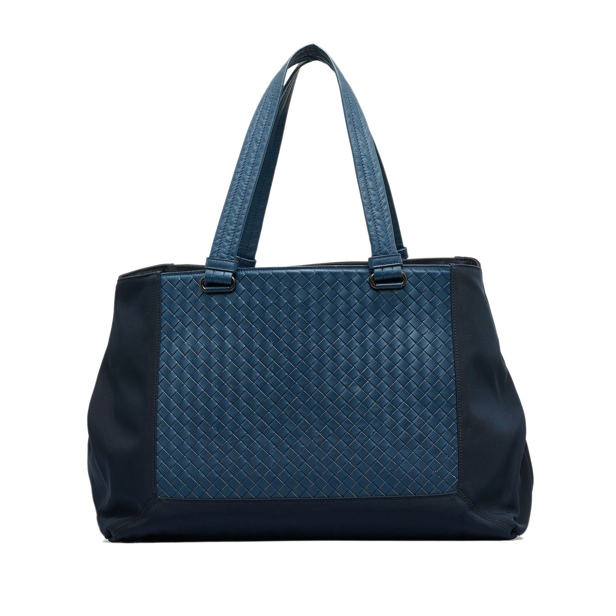Blue Bottega Veneta Intrecciato Tote