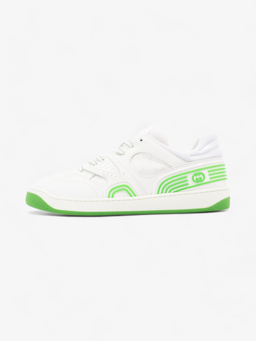 Gucci Demetra Basket Low Top White / Green Polyurethane EU 39.5 UK 6.5