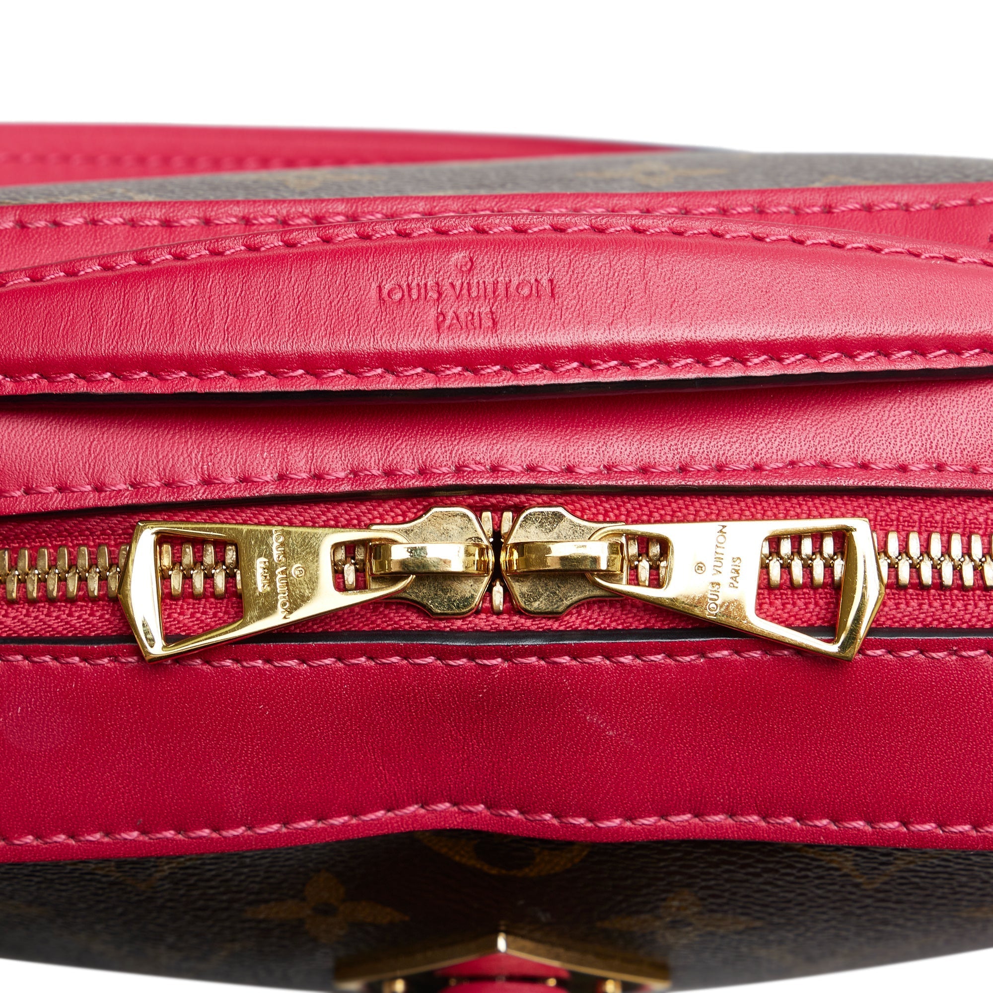 Brown Louis Vuitton Monogram Saintonge Satchel
