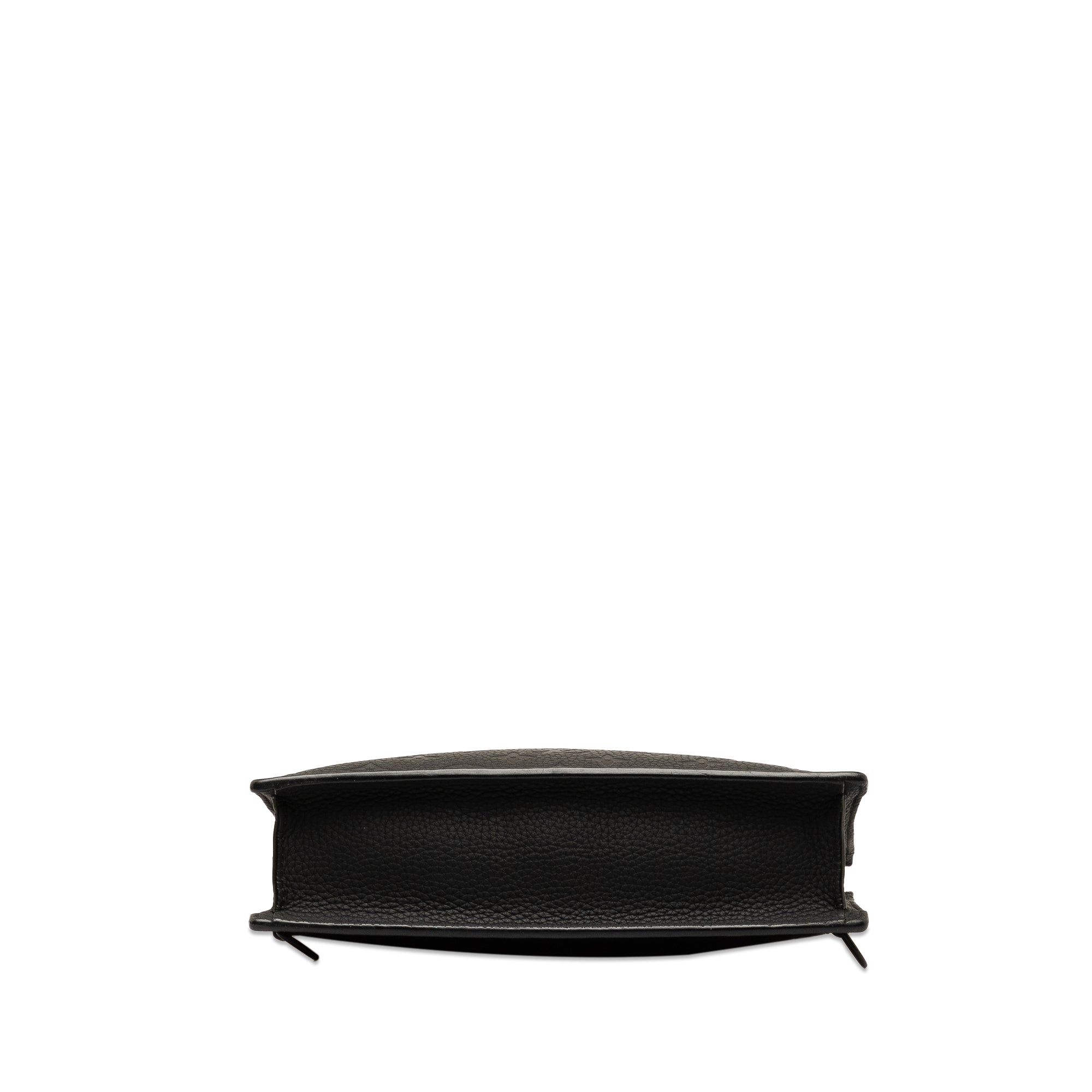 Black Louis Vuitton Monogram Taurillon Sac Plat Satchel