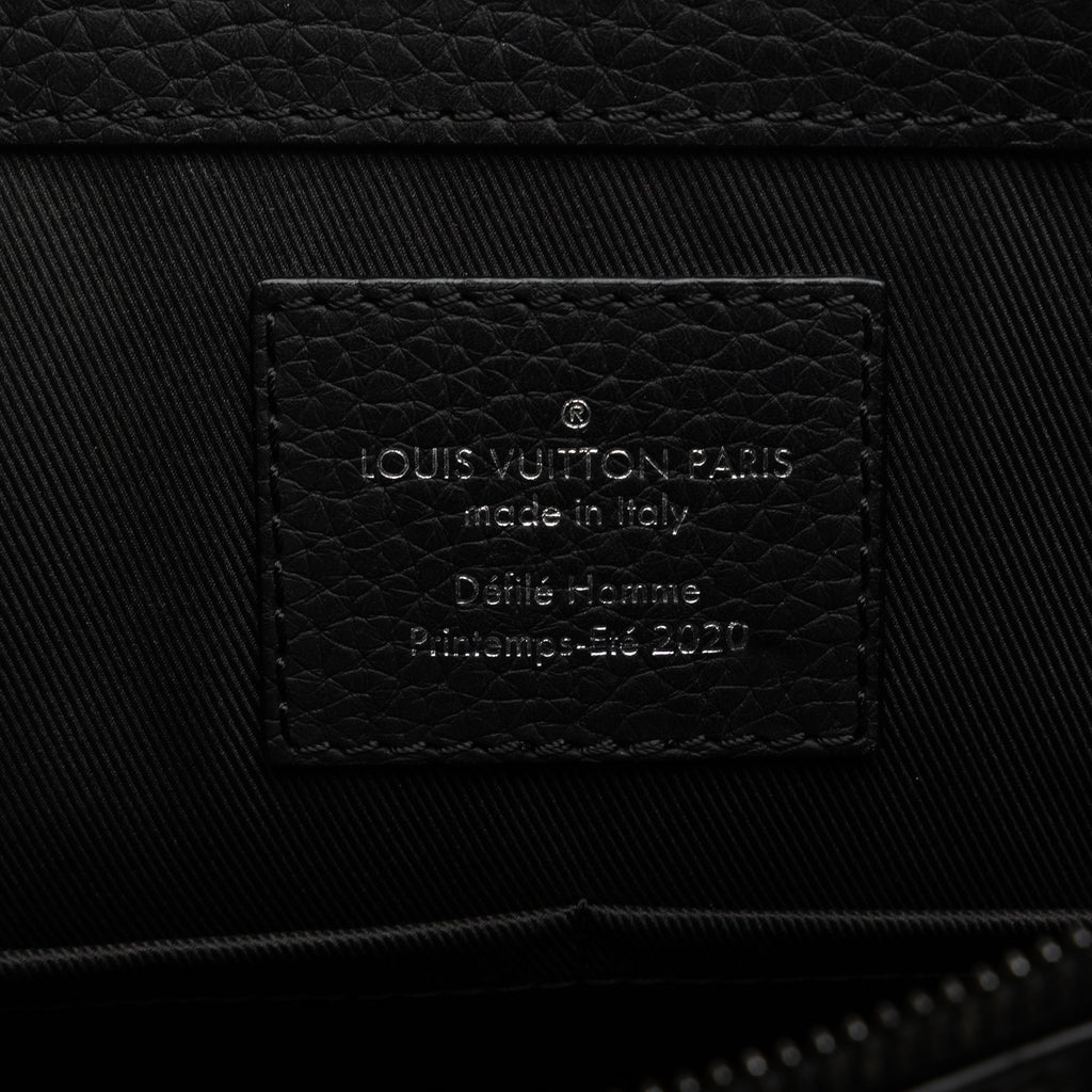 Black Louis Vuitton Monogram Taurillon Sac Plat Satchel