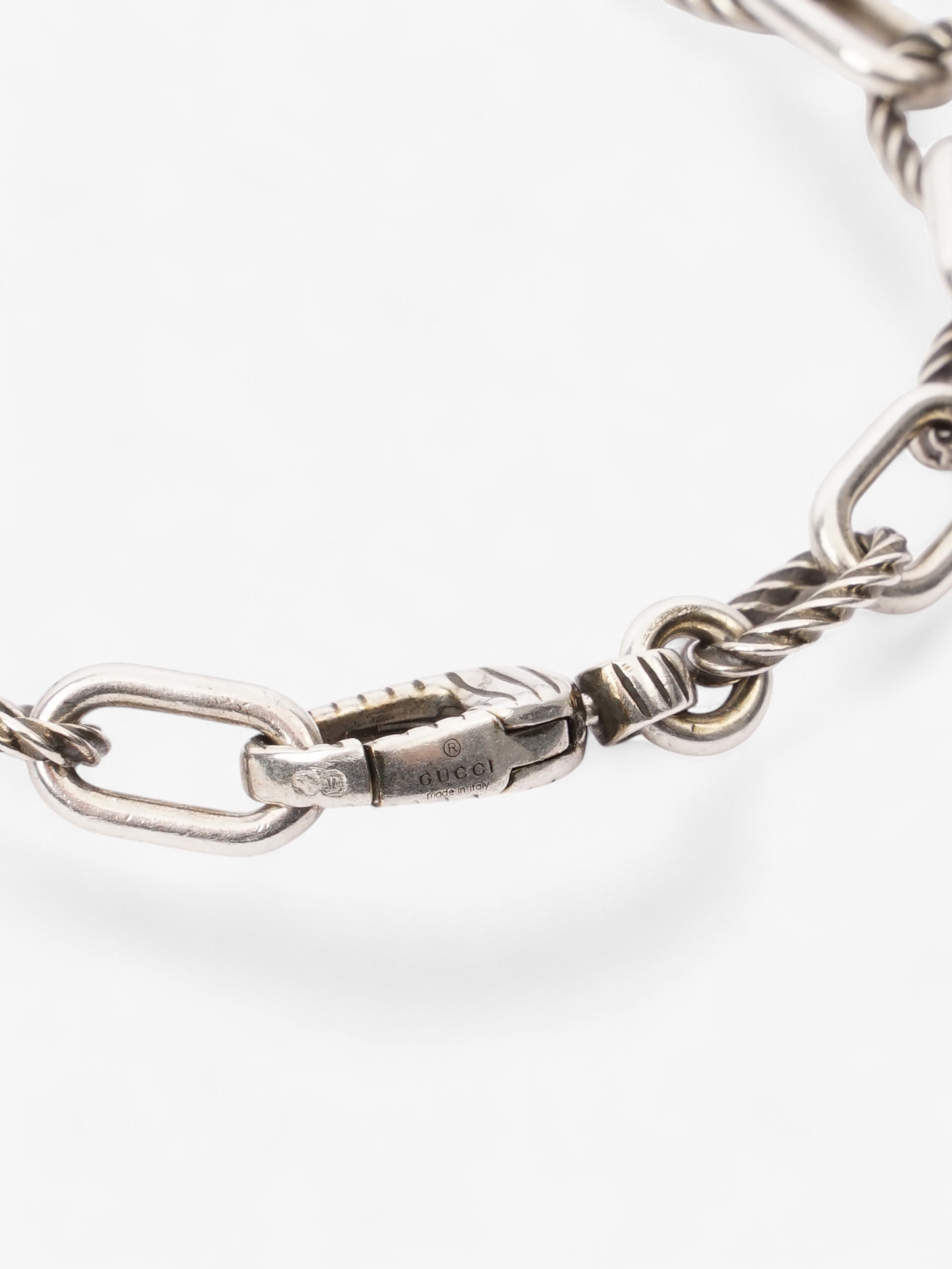 Gucci Interlocking G Chain Bracelet Silver Silver Sterling 16