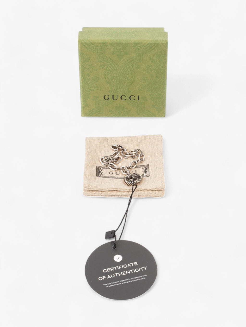 Gucci Interlocking G Chain Bracelet Silver Silver Sterling 16