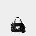 REEDITION BOWLING BAG BLACK PATENT LEATHER