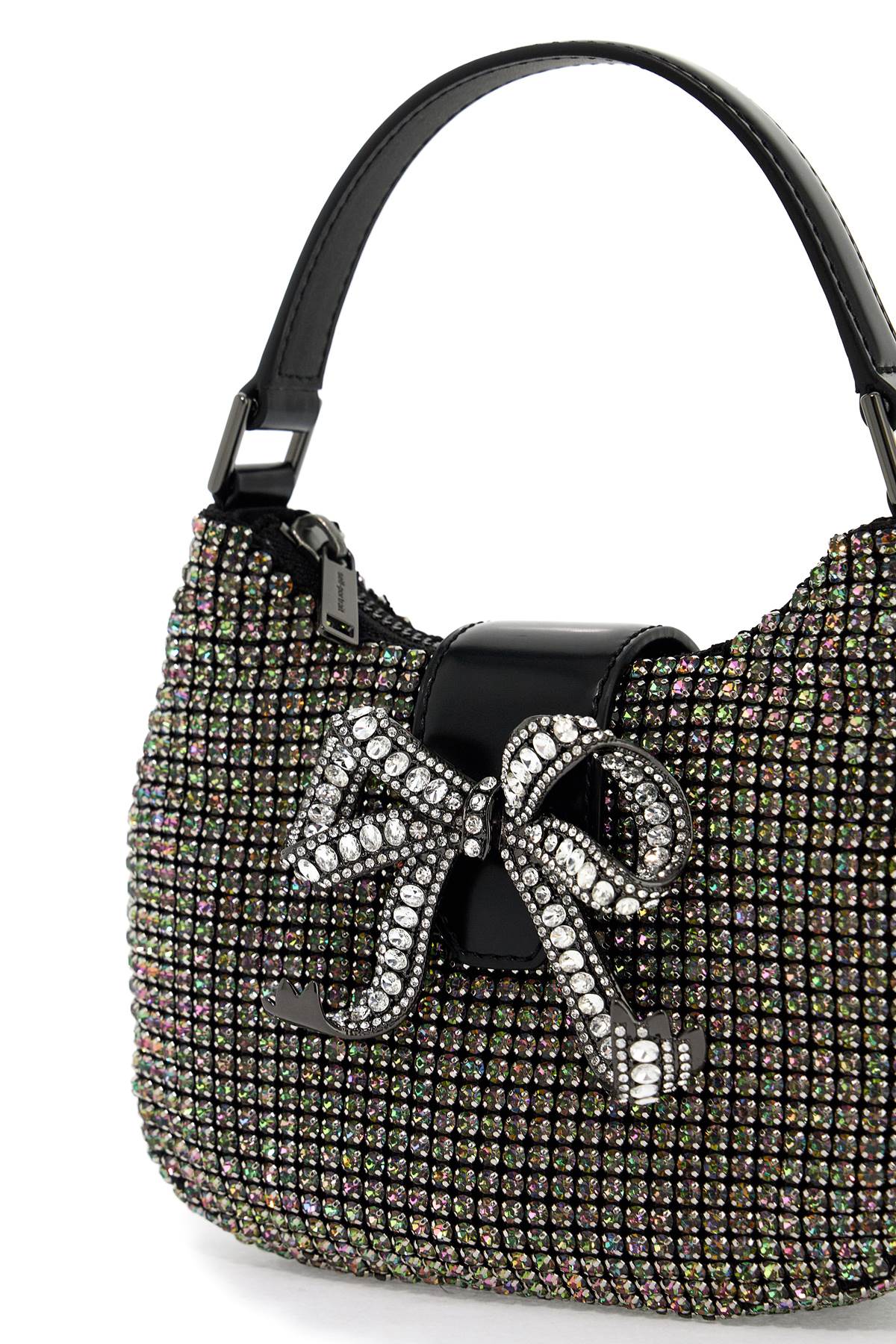 MINI CRESCENT BOW BAG WITH CRYSTALS