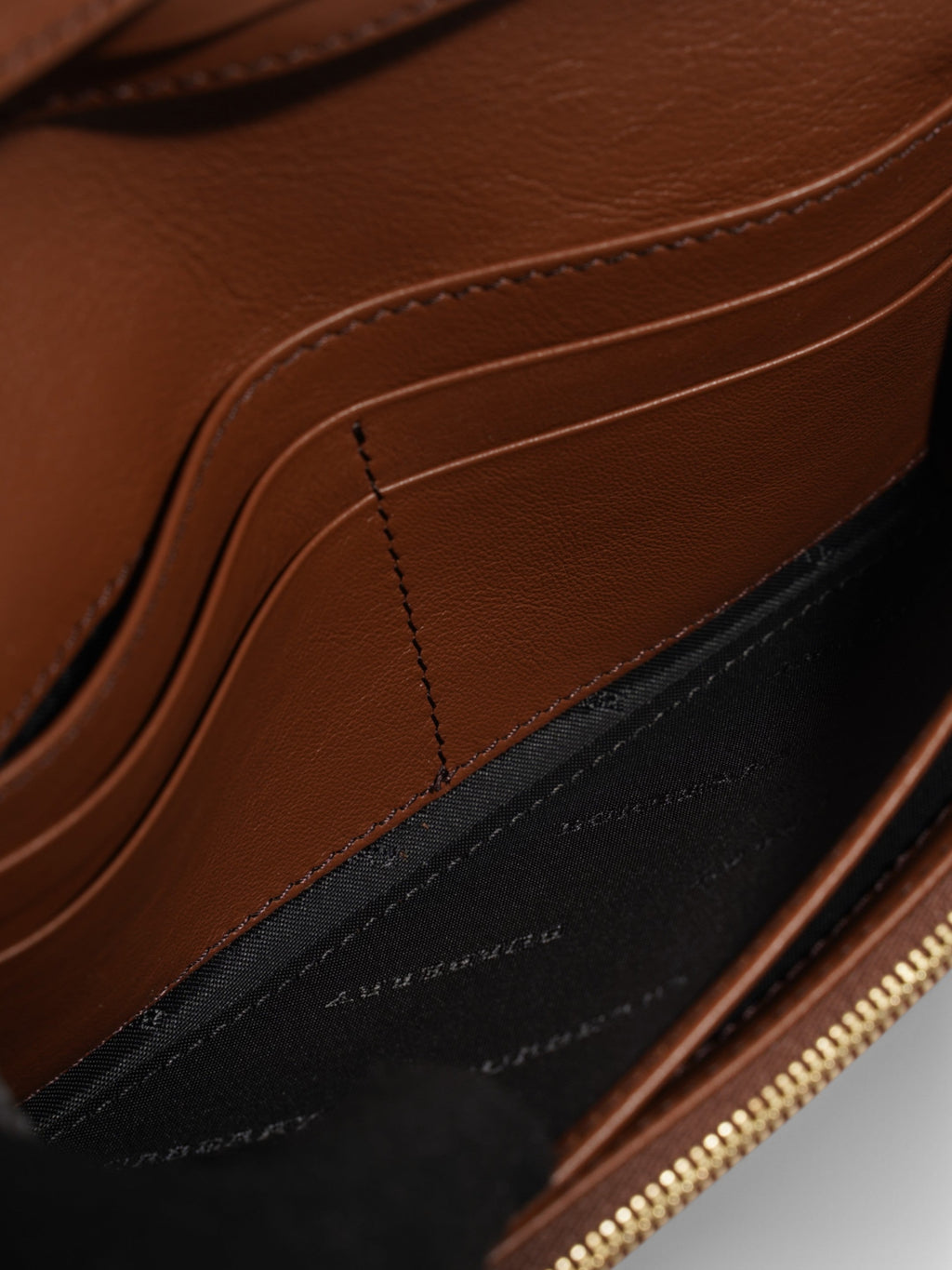 Burberry House Check and Leather Continental Wallet Brown / Beige Checkered Leather