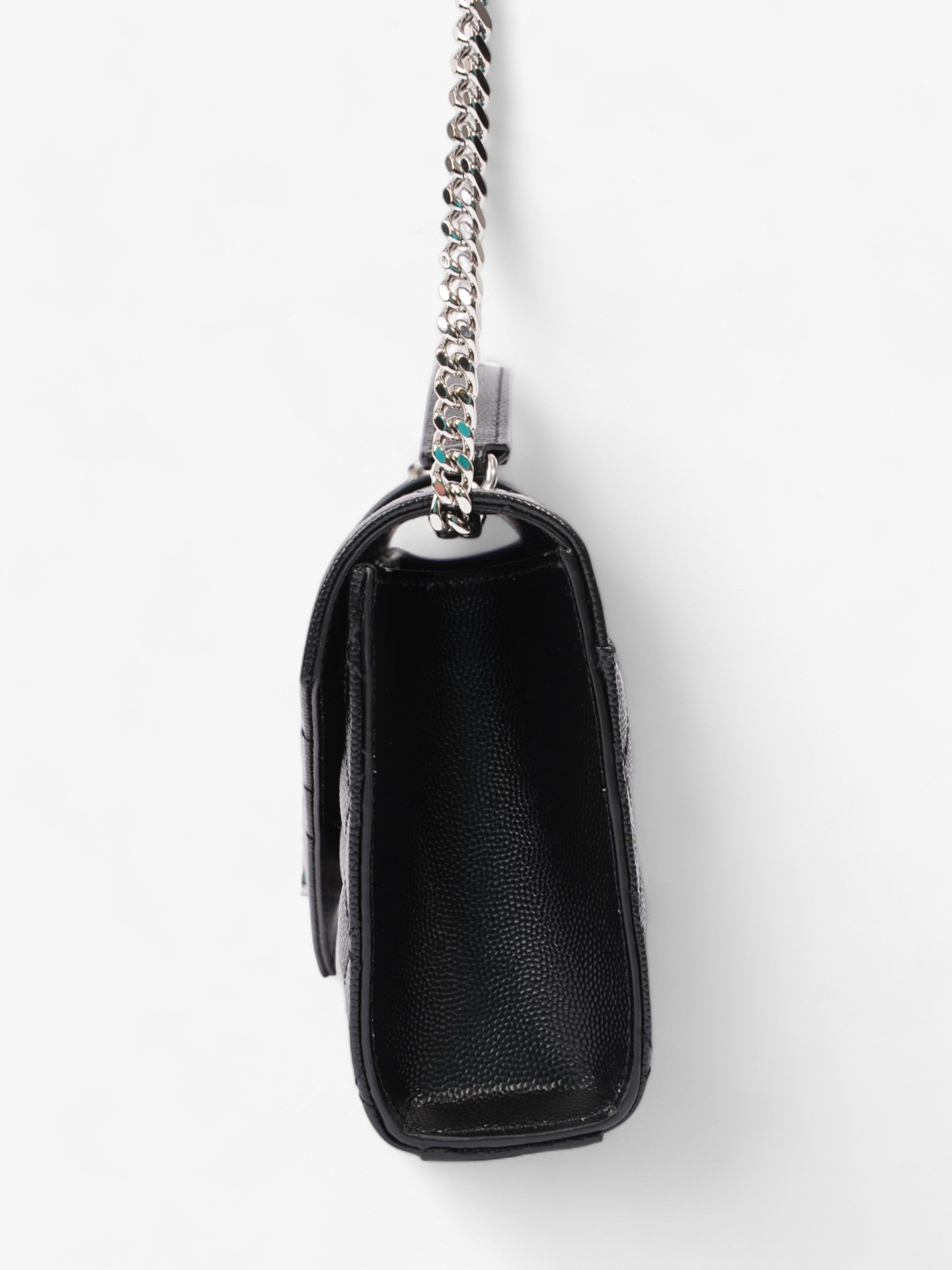 Saint Laurent Envelope Small Black Matelasse Leather