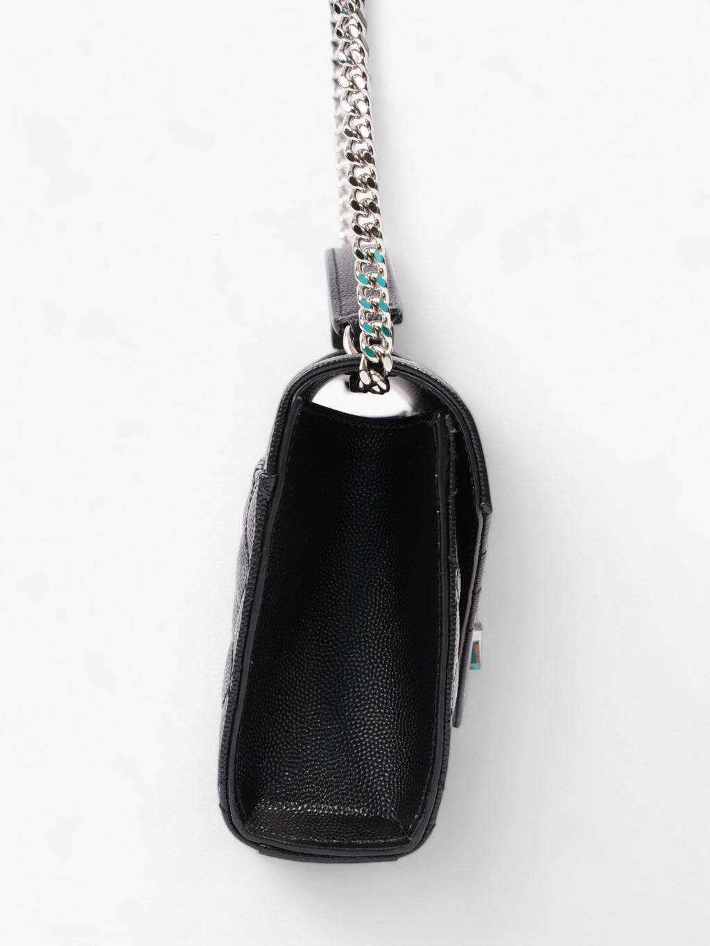 Saint Laurent Envelope Small Black Matelasse Leather