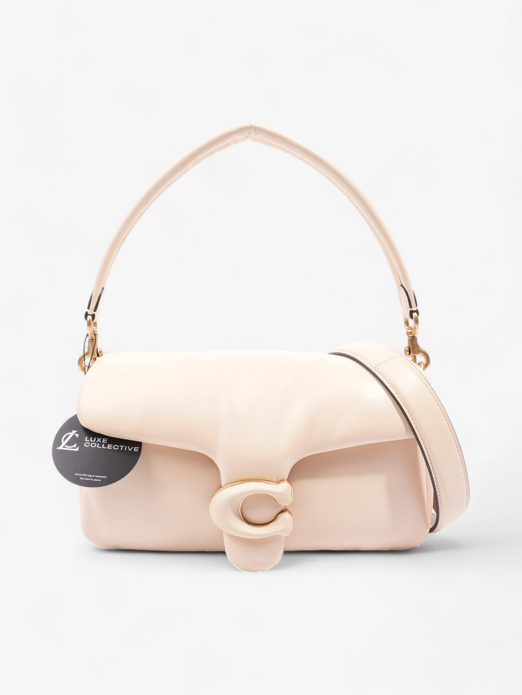 Coach Pillow Tabby Cream Leather 26