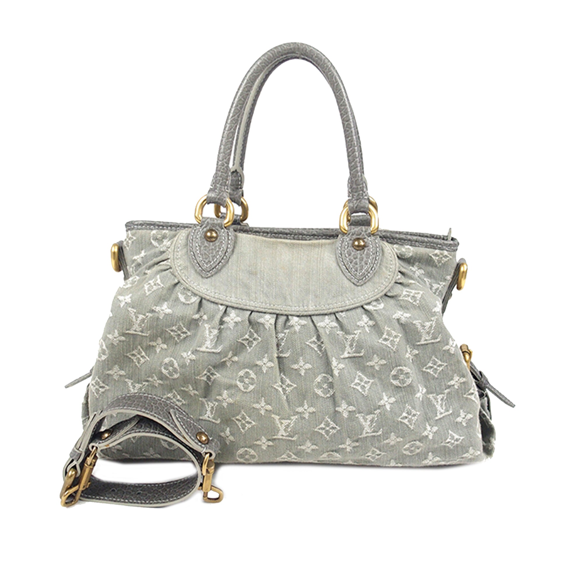 Gray Louis Vuitton Monogram Denim Neo Cabby MM Satchel