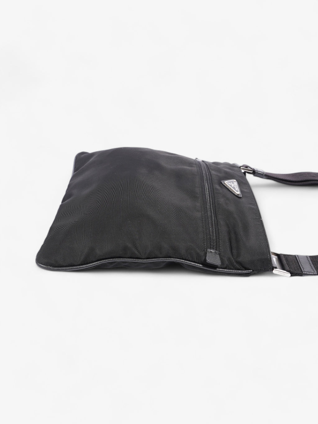 Prada Front Pocket Messenger Bag Black Nylon Medium