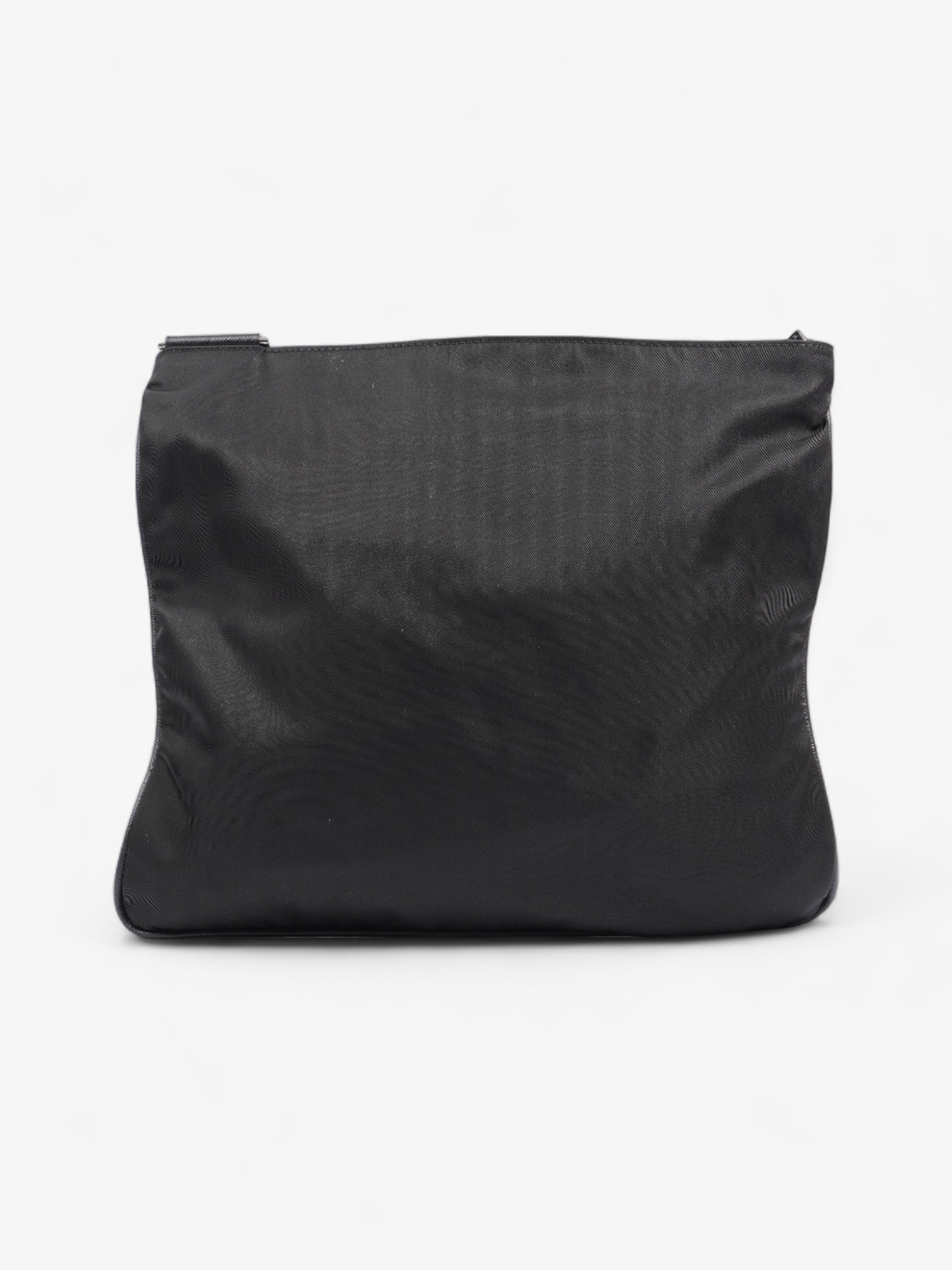 Prada Front Pocket Messenger Bag Black Nylon Medium