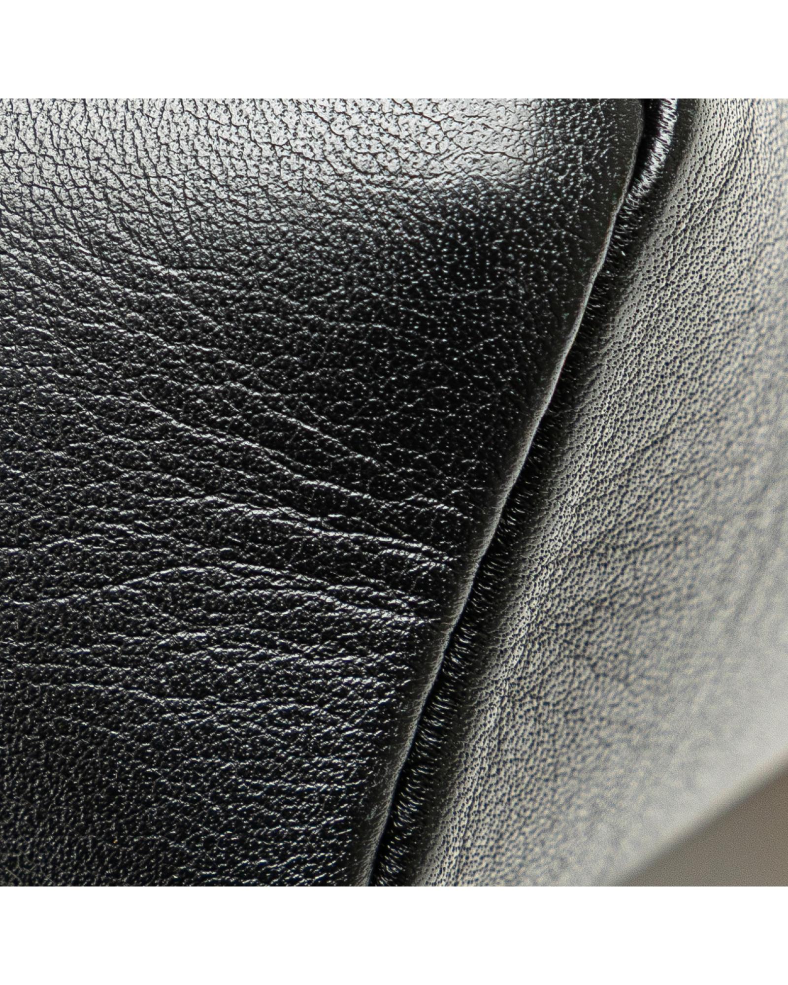Embellished Leather Bag with Detachable Chain Strap and Twist Lock Closure