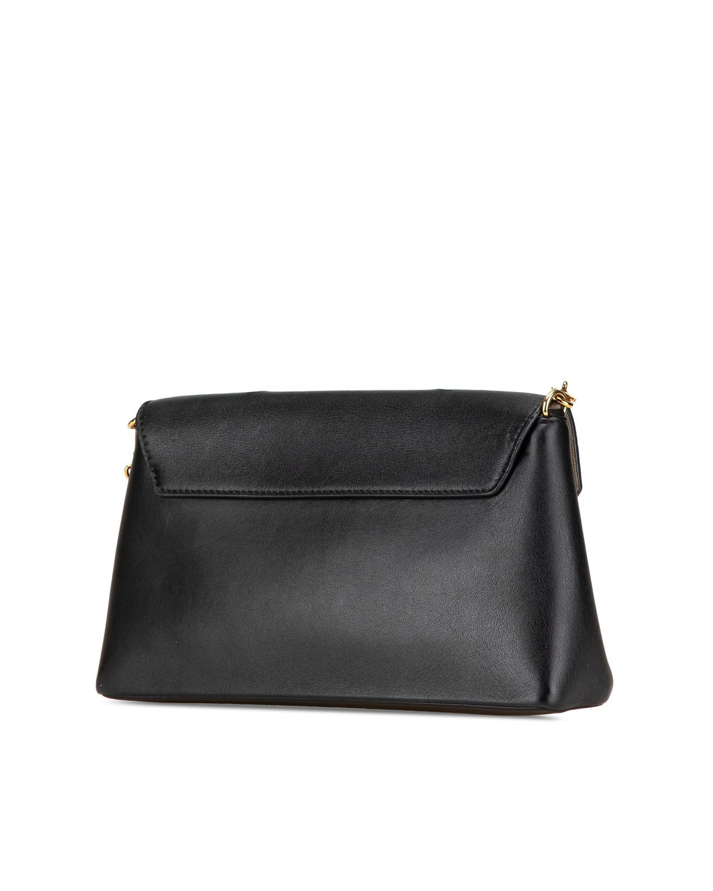 Embellished Leather Bag with Detachable Chain Strap and Twist Lock Closure
