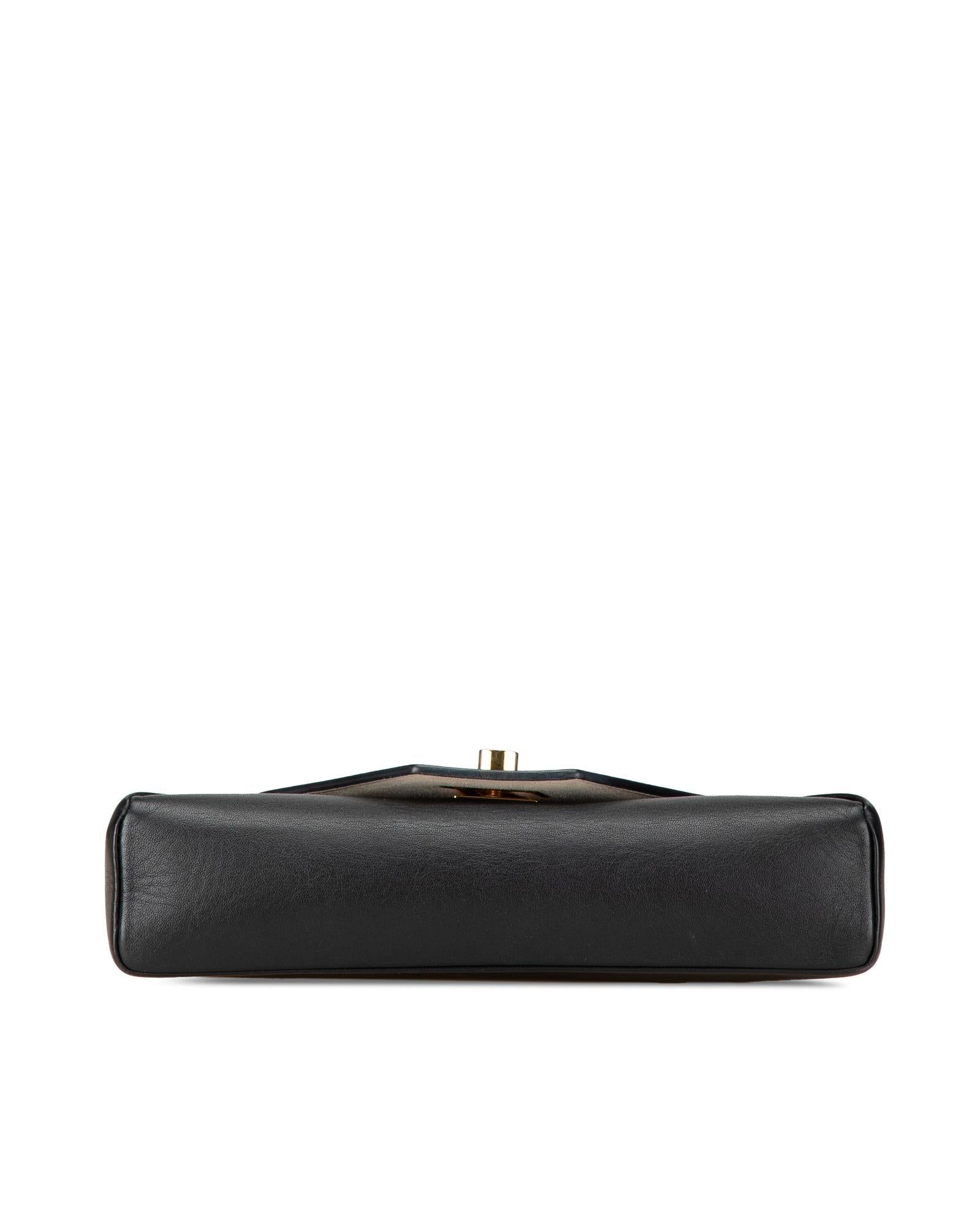 Embellished Leather Bag with Detachable Chain Strap and Twist Lock Closure