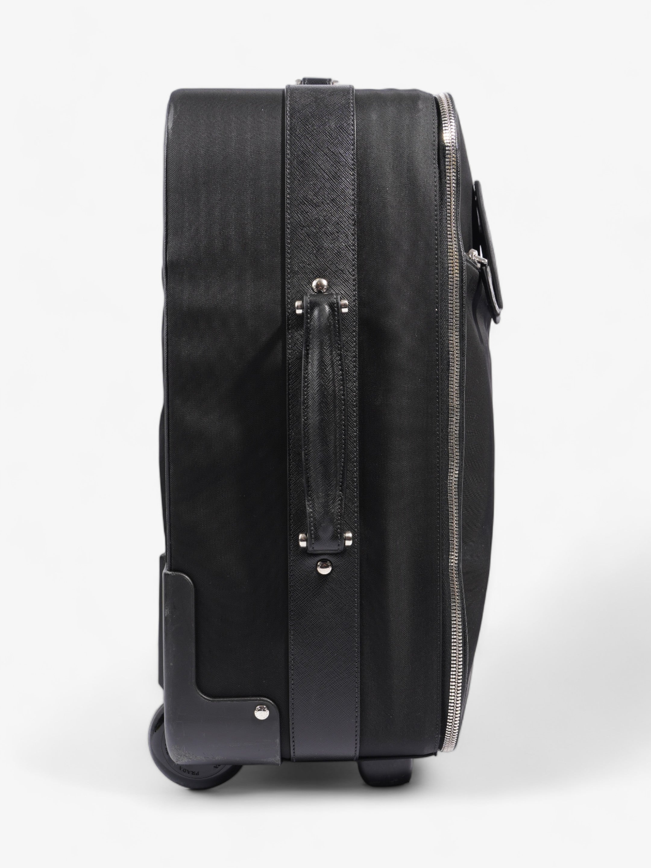 Prada Carry On Trolley Suitcase Black Re Nylon