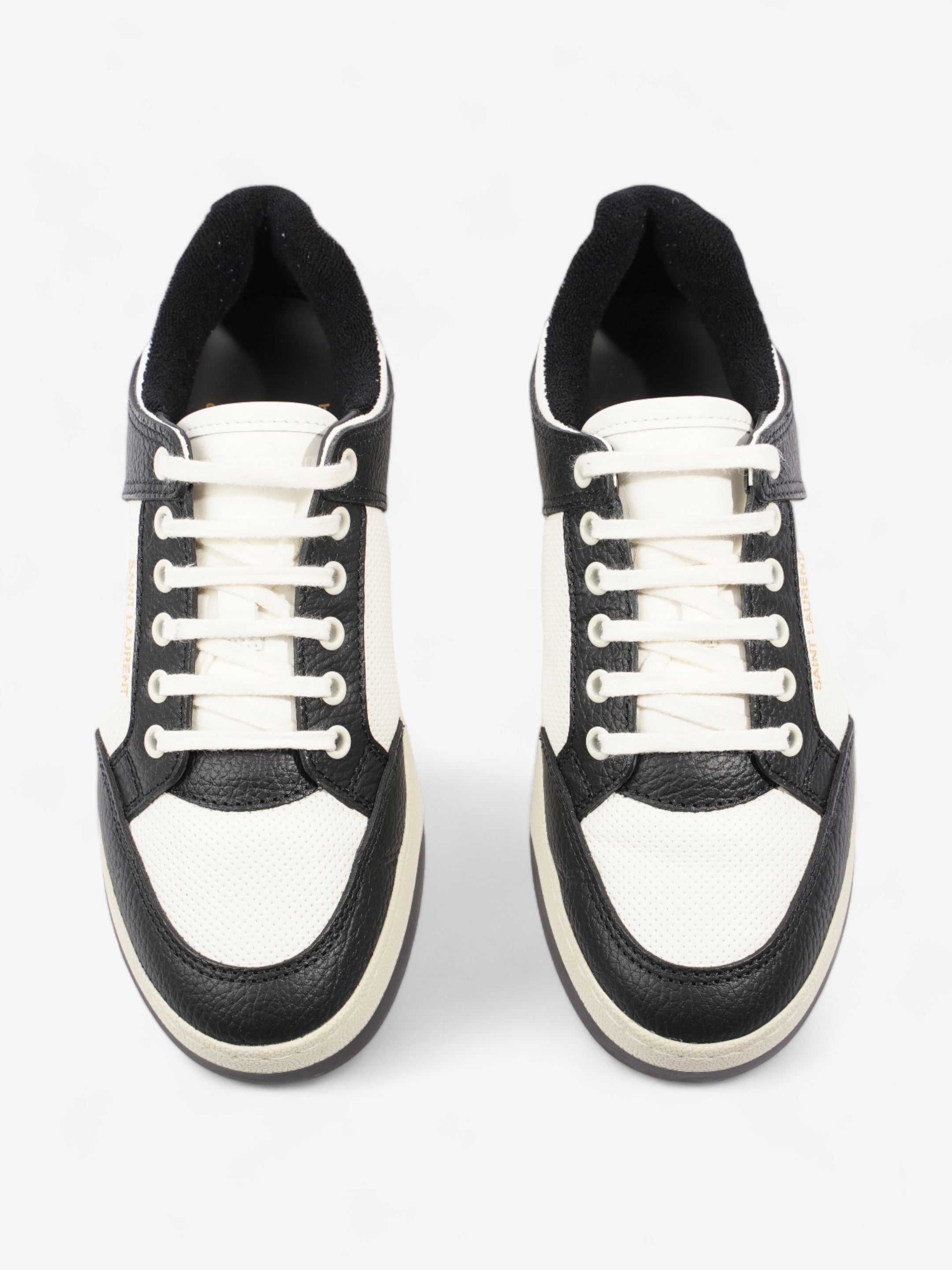 Saint Laurent SL61 Low Sneakers Black / White Leather EU 38 UK 5