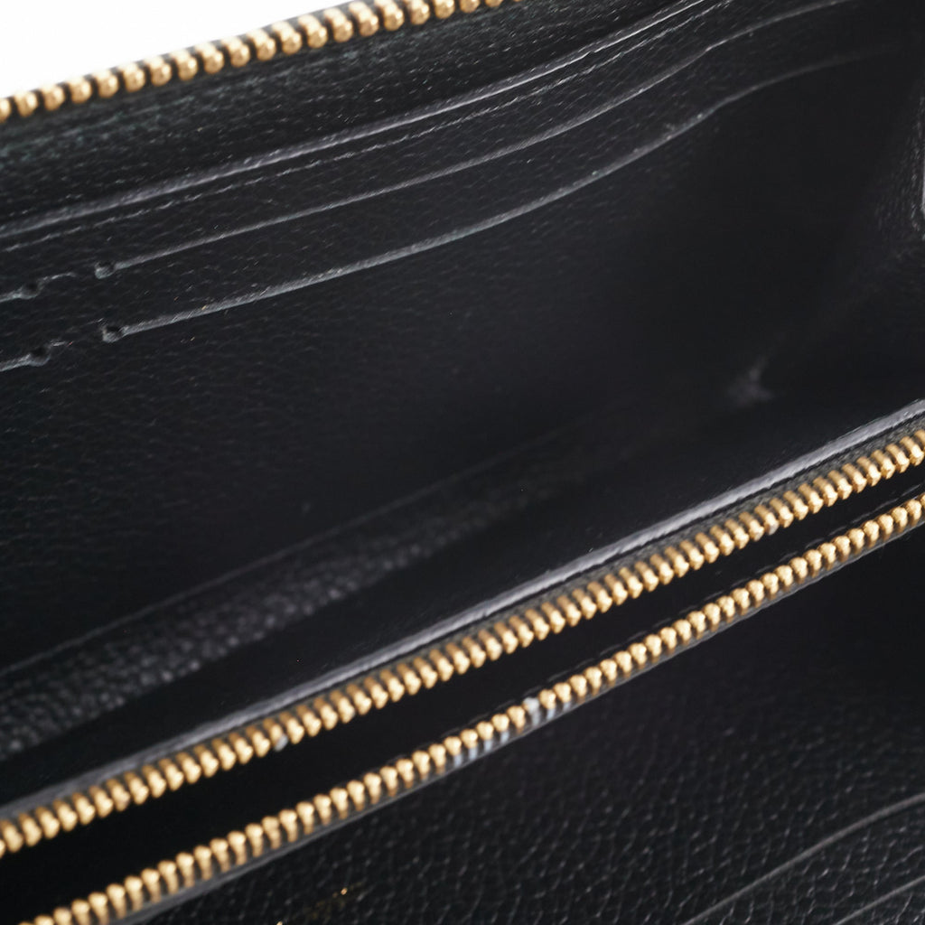Louis Vuitton Black Long Zippy Wallet