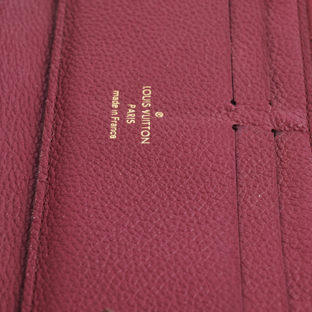 Louis Vuitton Long Wallet Burgundy Empreinte Leather