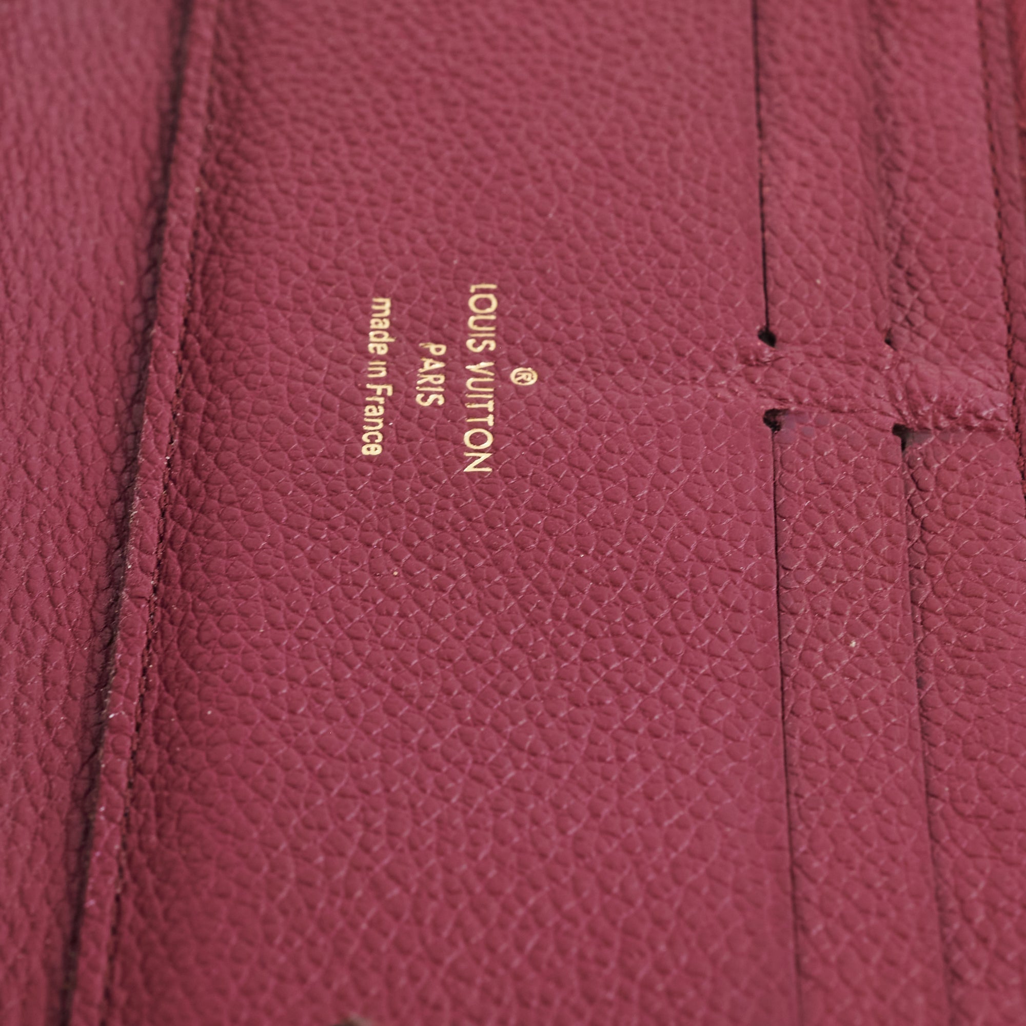 Louis Vuitton Long Wallet Burgundy Empreinte Leather