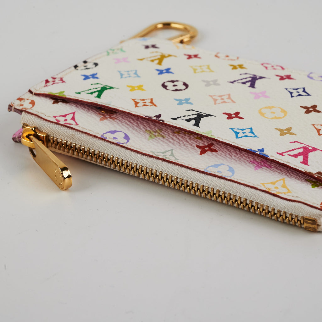 Louis Vuitton Multicolour Key Pouch White