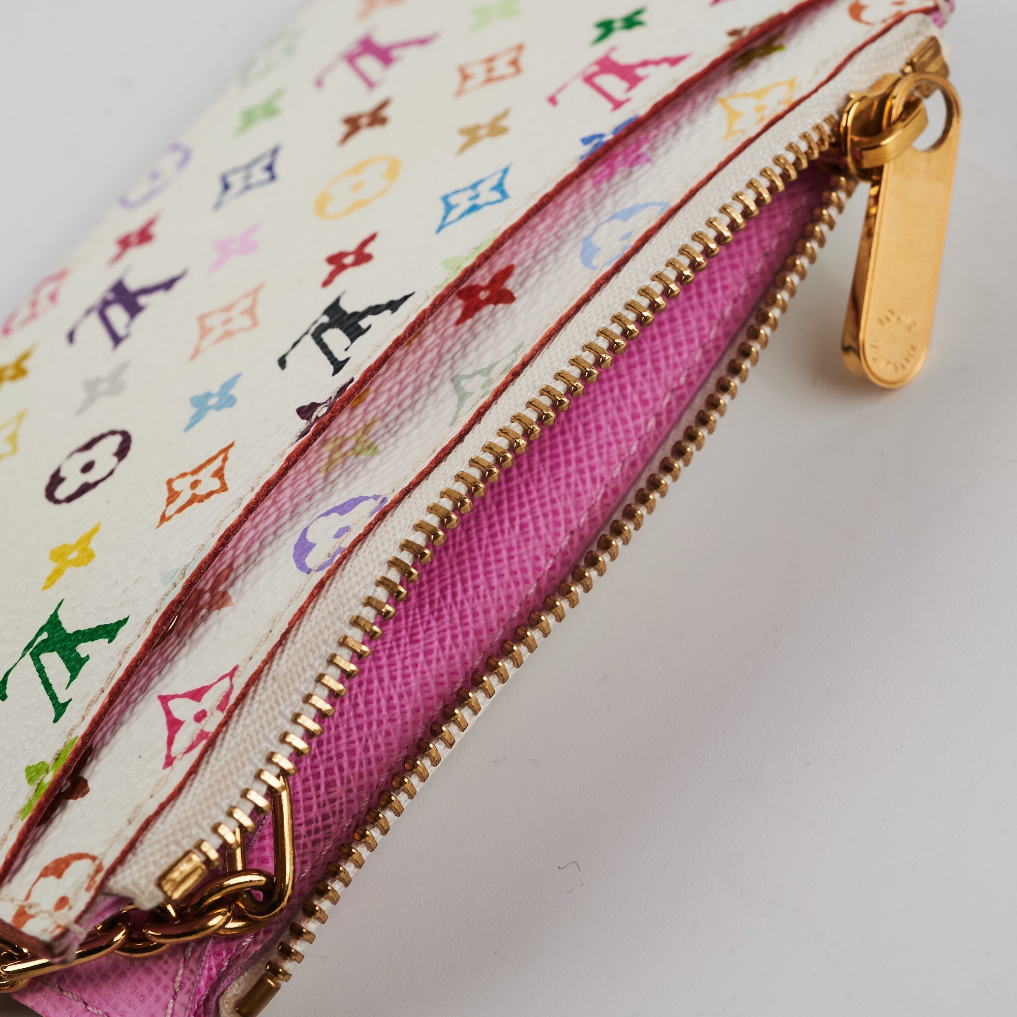 Louis Vuitton Multicolour Key Pouch White