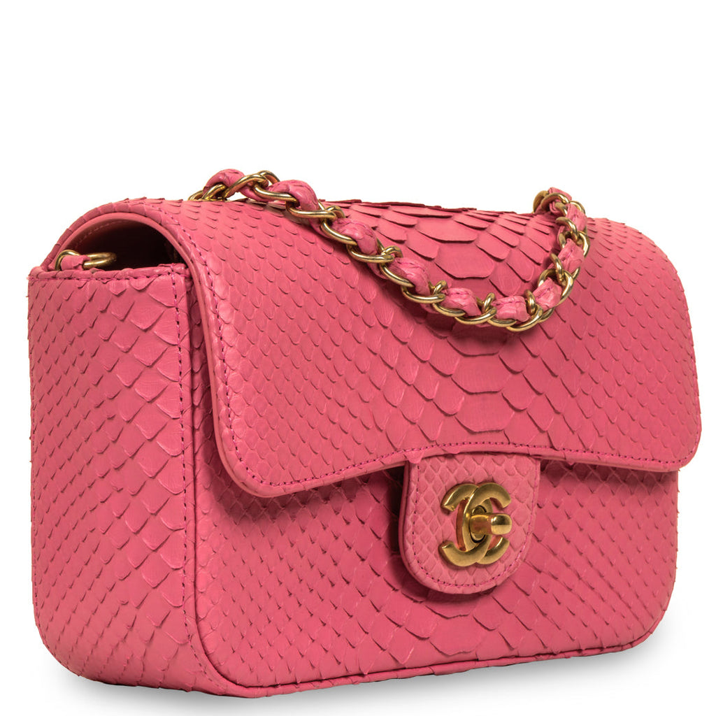 Chanel Classic Flap Bag - Mini Rectangular - Python