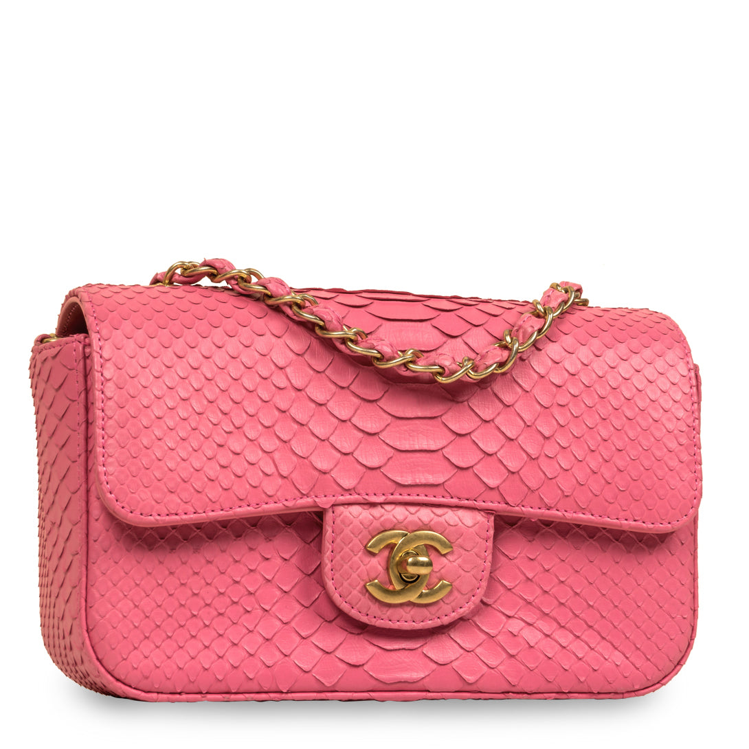Chanel Classic Flap Bag - Mini Rectangular - Python